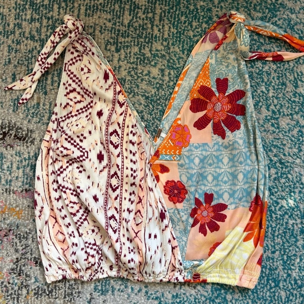 FREE PEOPLE FLORAL BLOUSE